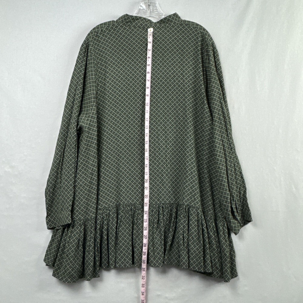 Oliviaceous Dress Women's Large Academia Ruffled Shift School girl Green - Picture 7 of 10